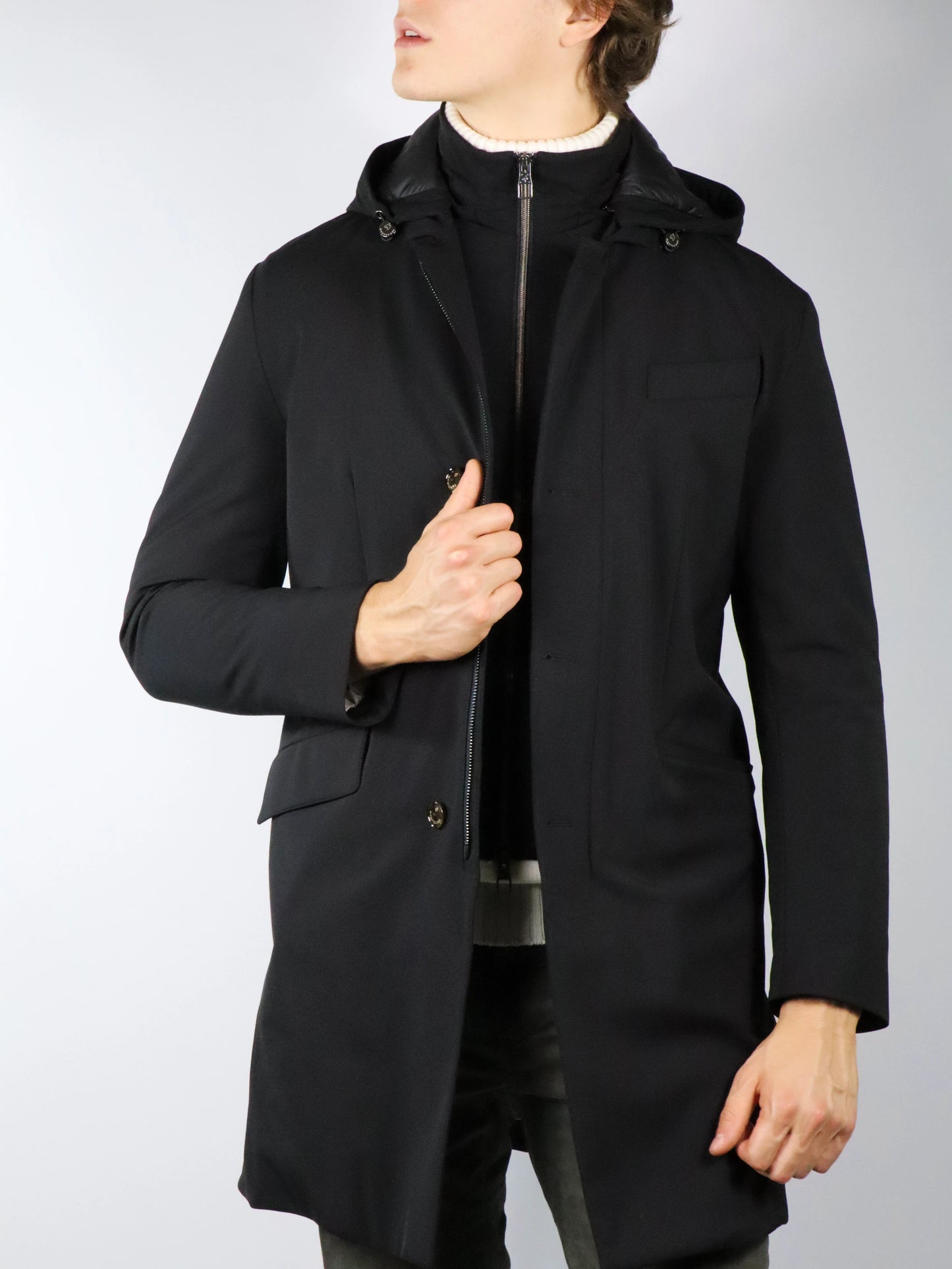 Cappotto in tessuto tecnico MONTECORE 740