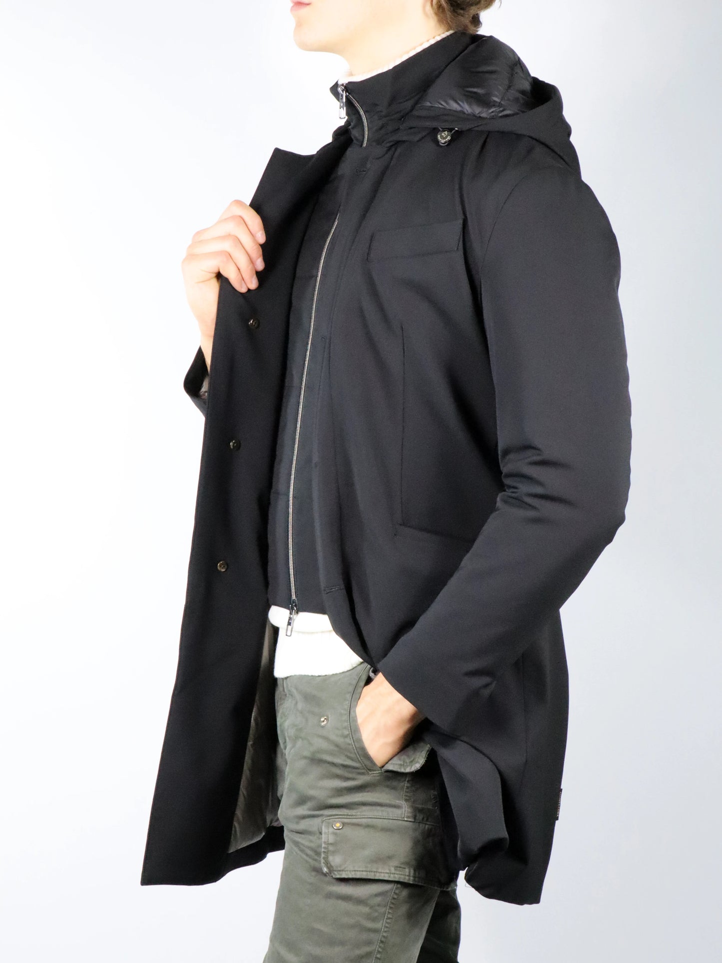Cappotto in tessuto tecnico MONTECORE 740
