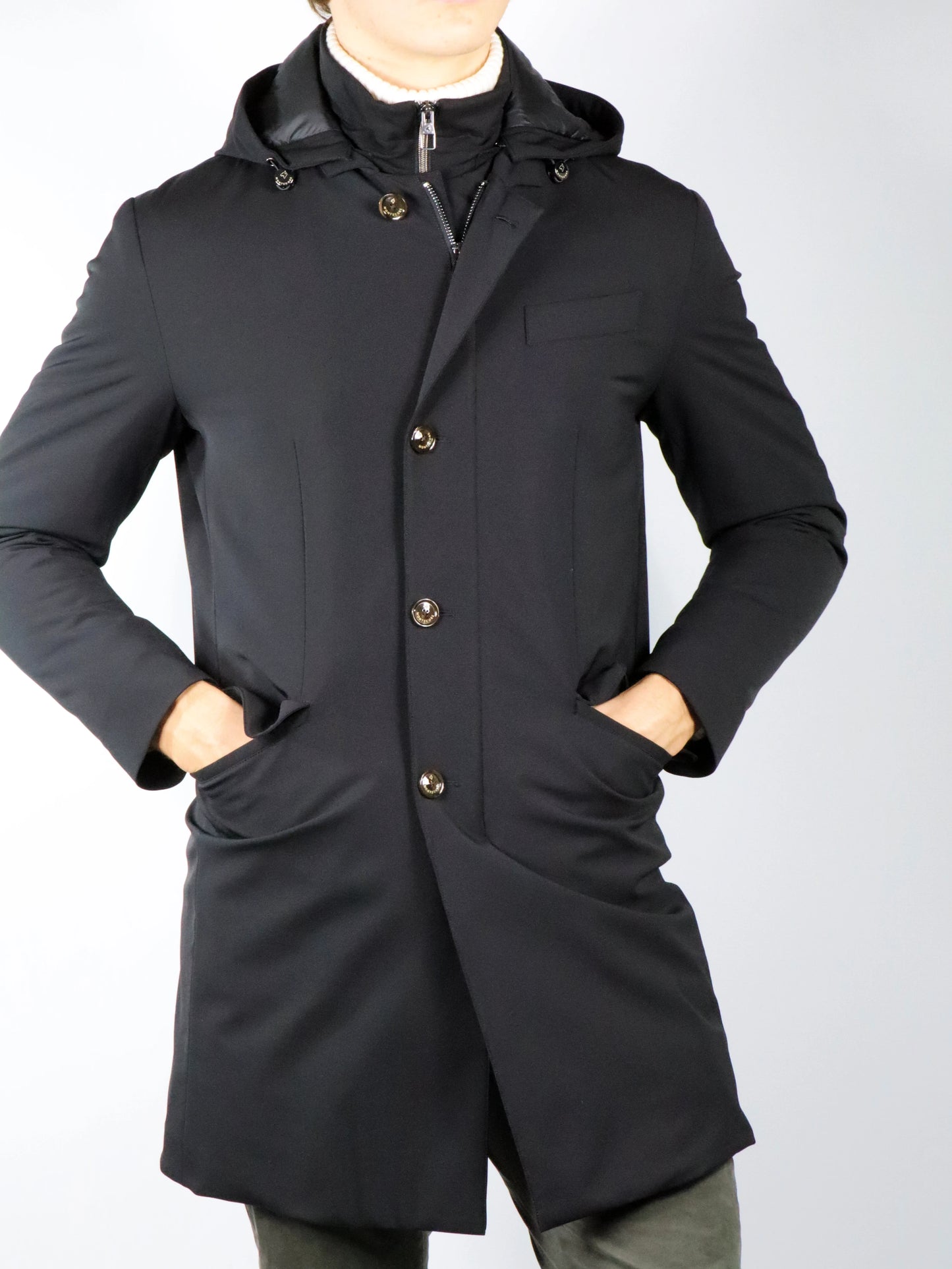 Cappotto in tessuto tecnico MONTECORE 740