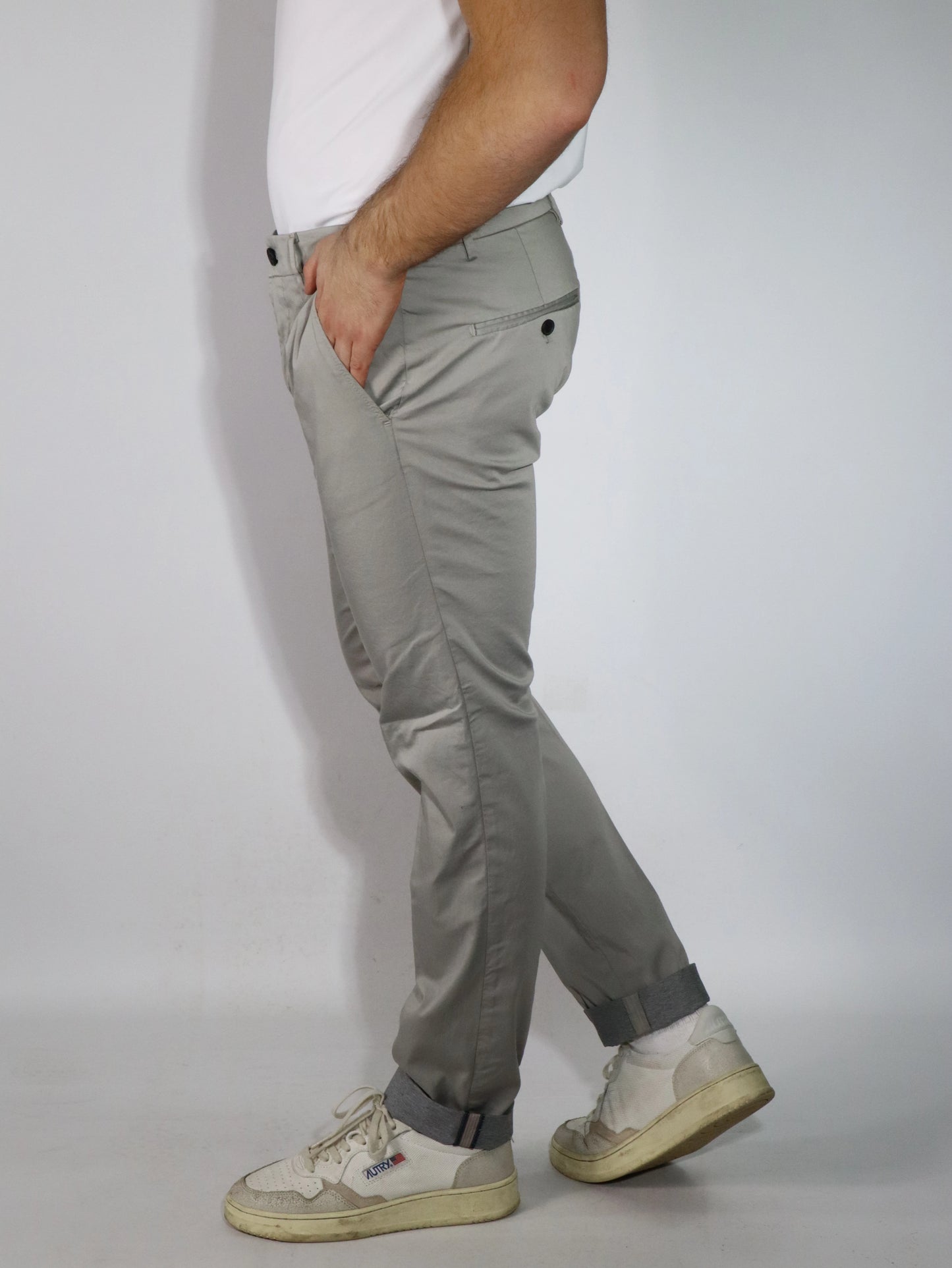 Pantalone chino grigio MASON'S MBE097