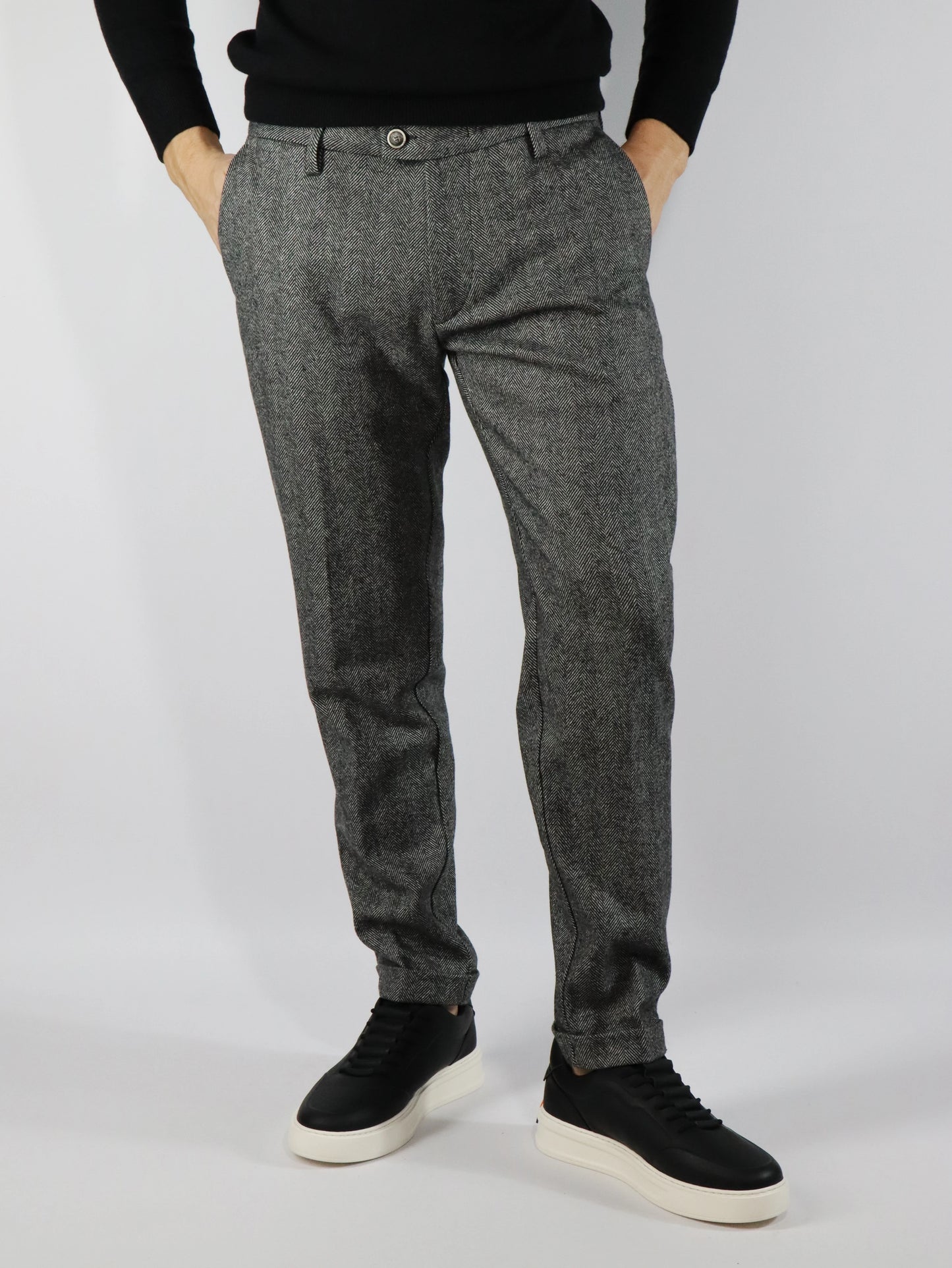 Pantalone in lana spinato RE HASH 3W045