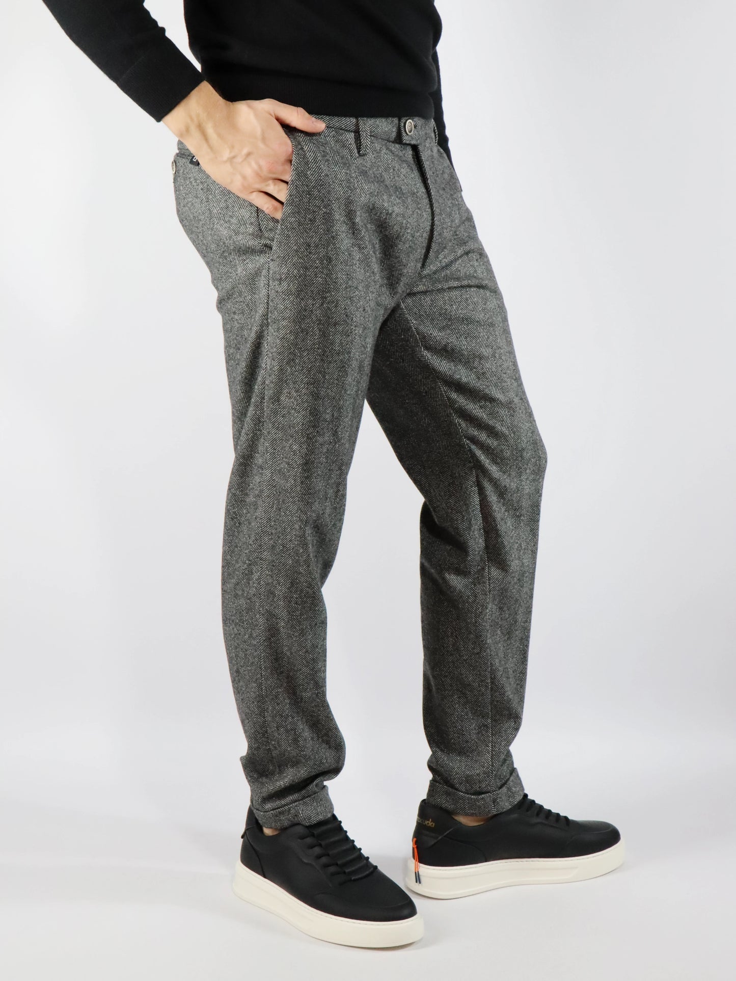 Pantalone in lana spinato RE HASH 3W045