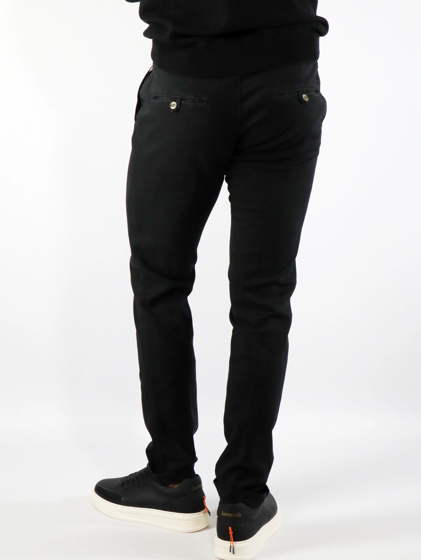 Pantalone chino in jersey nero MASON'S JERT10