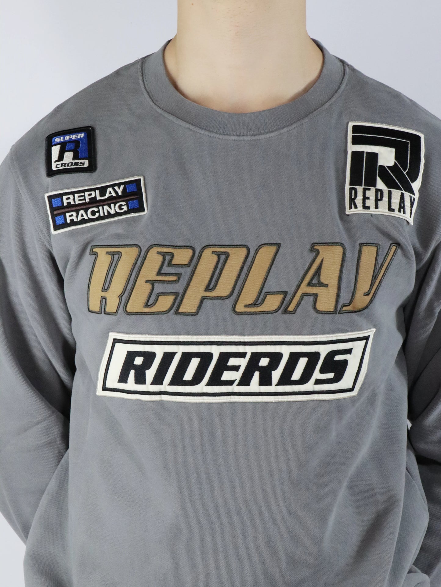Felpa con patch e lettering REPLAY 22890CS
