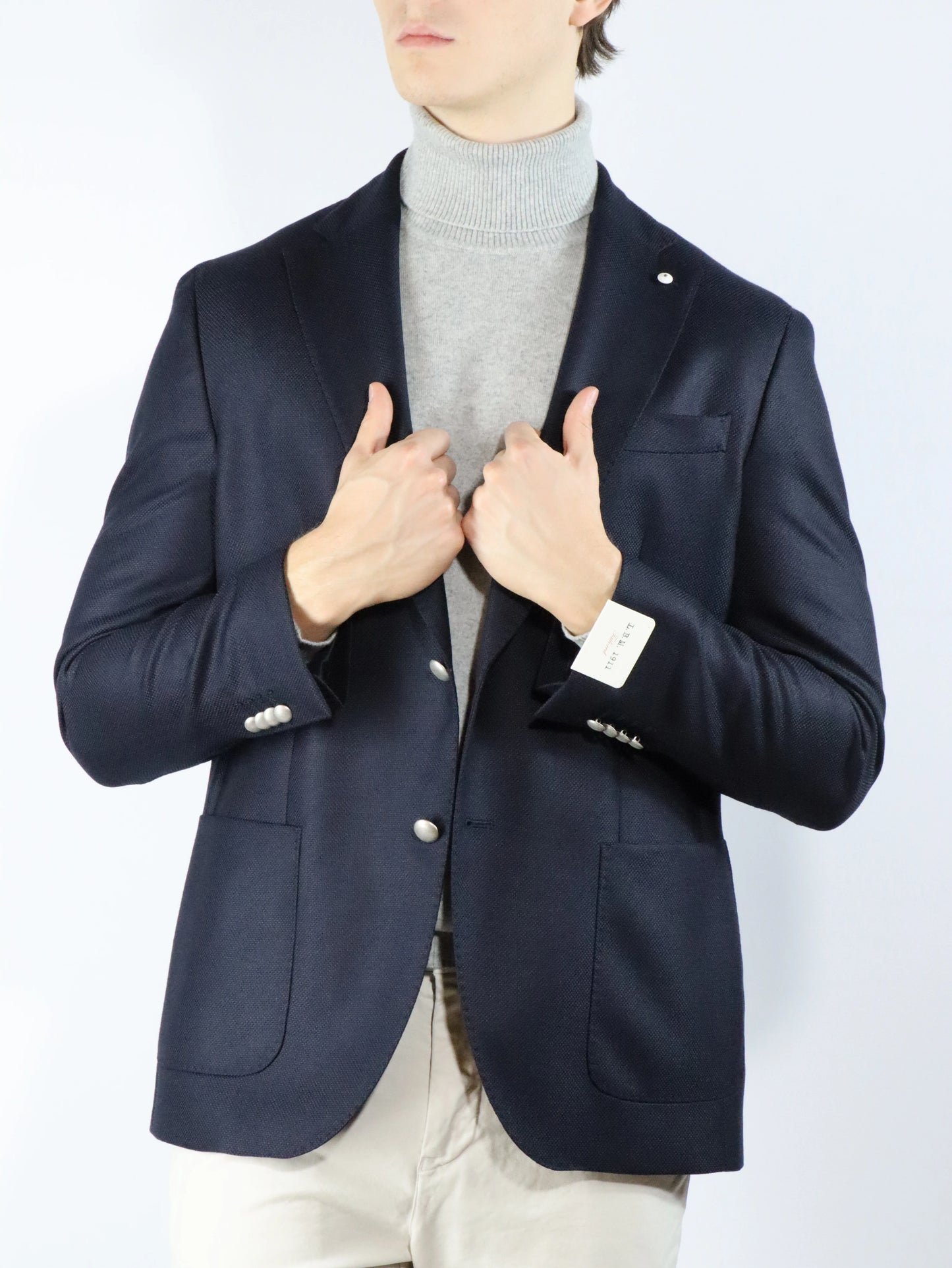 Giacca blu in pura lana LBM1911 42870