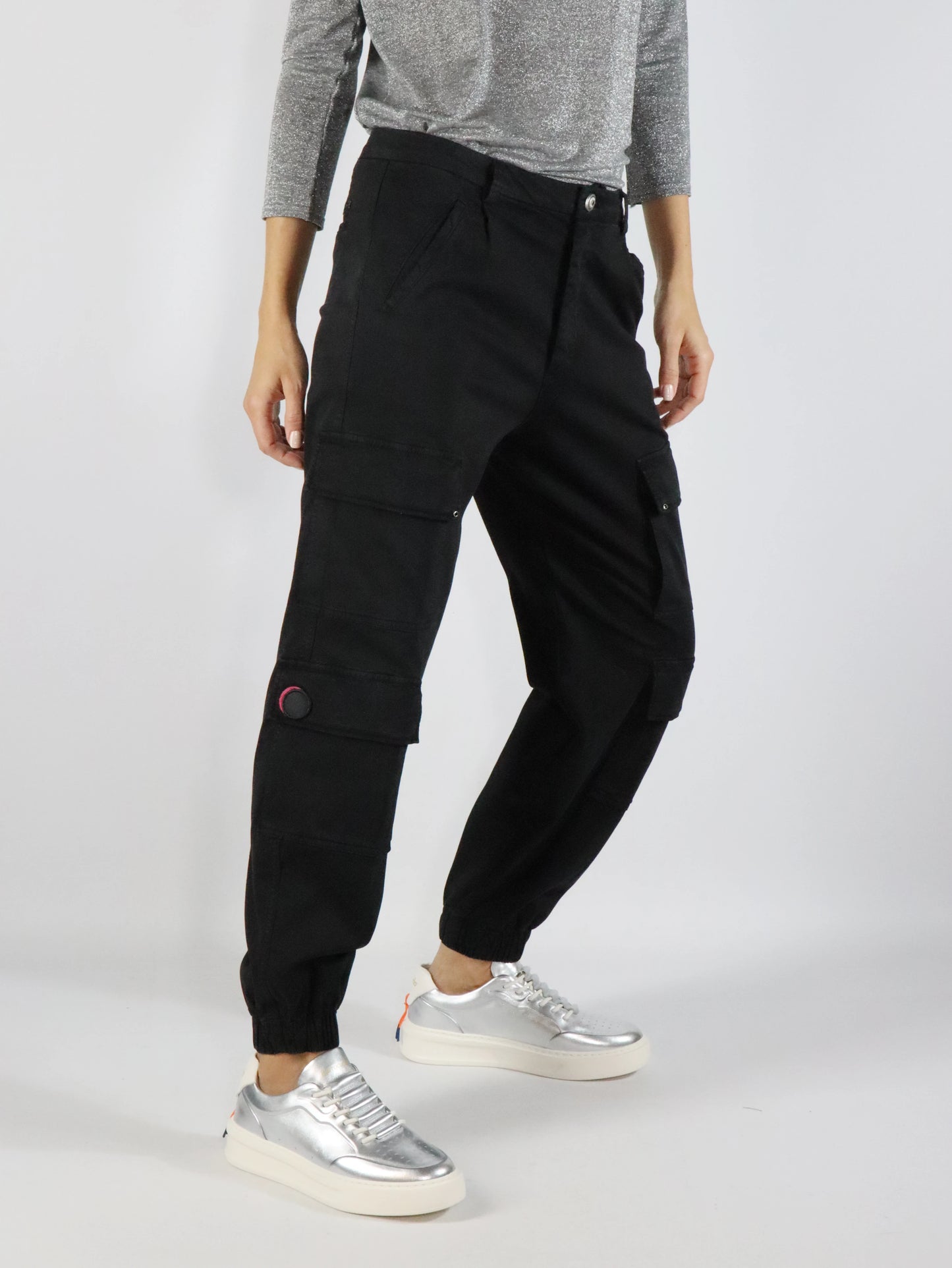 Pantaloni cargo nero MASON'S MBE0143163B