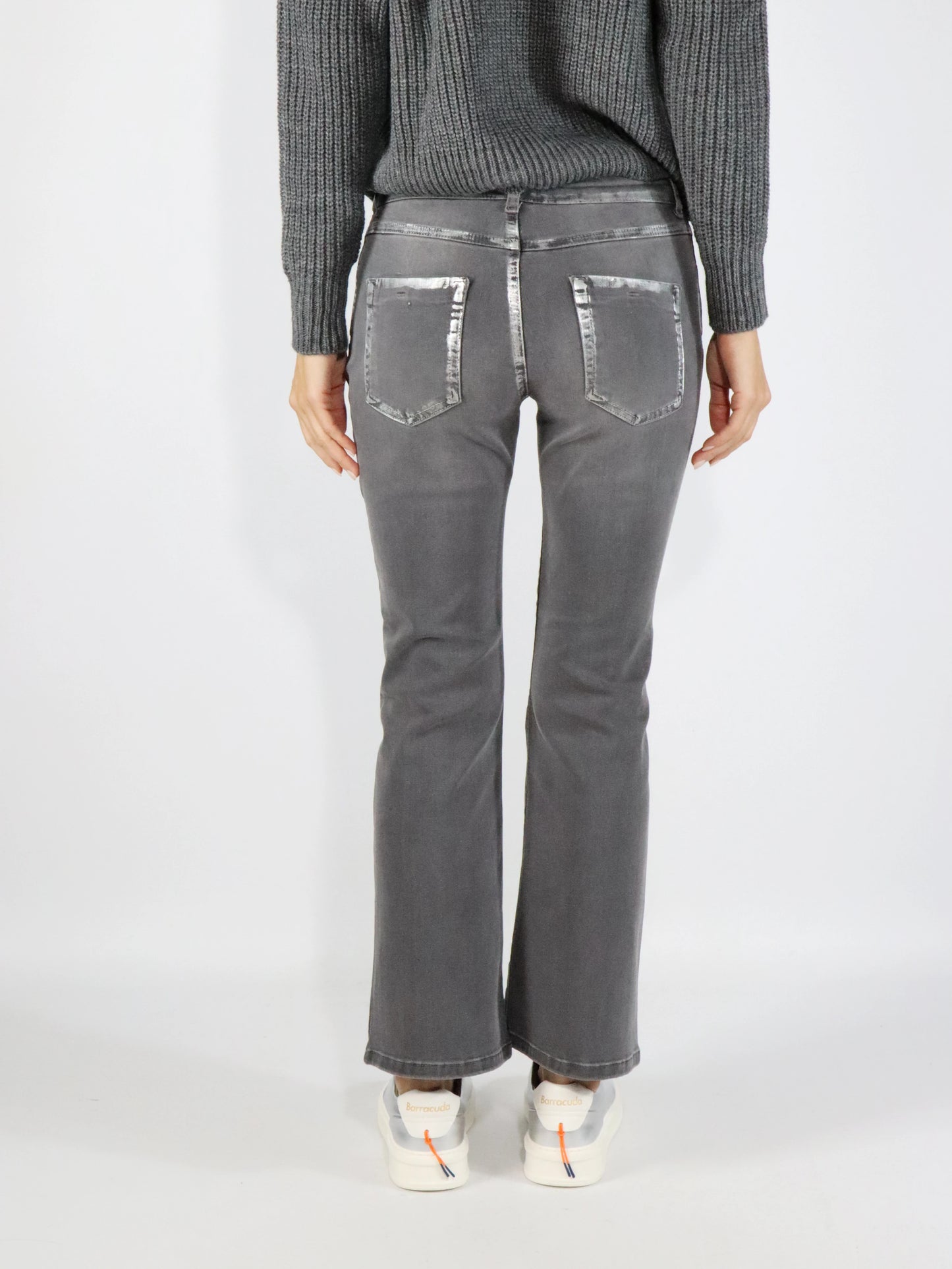 Jeans con effetto spalmato CARACTERE P041
