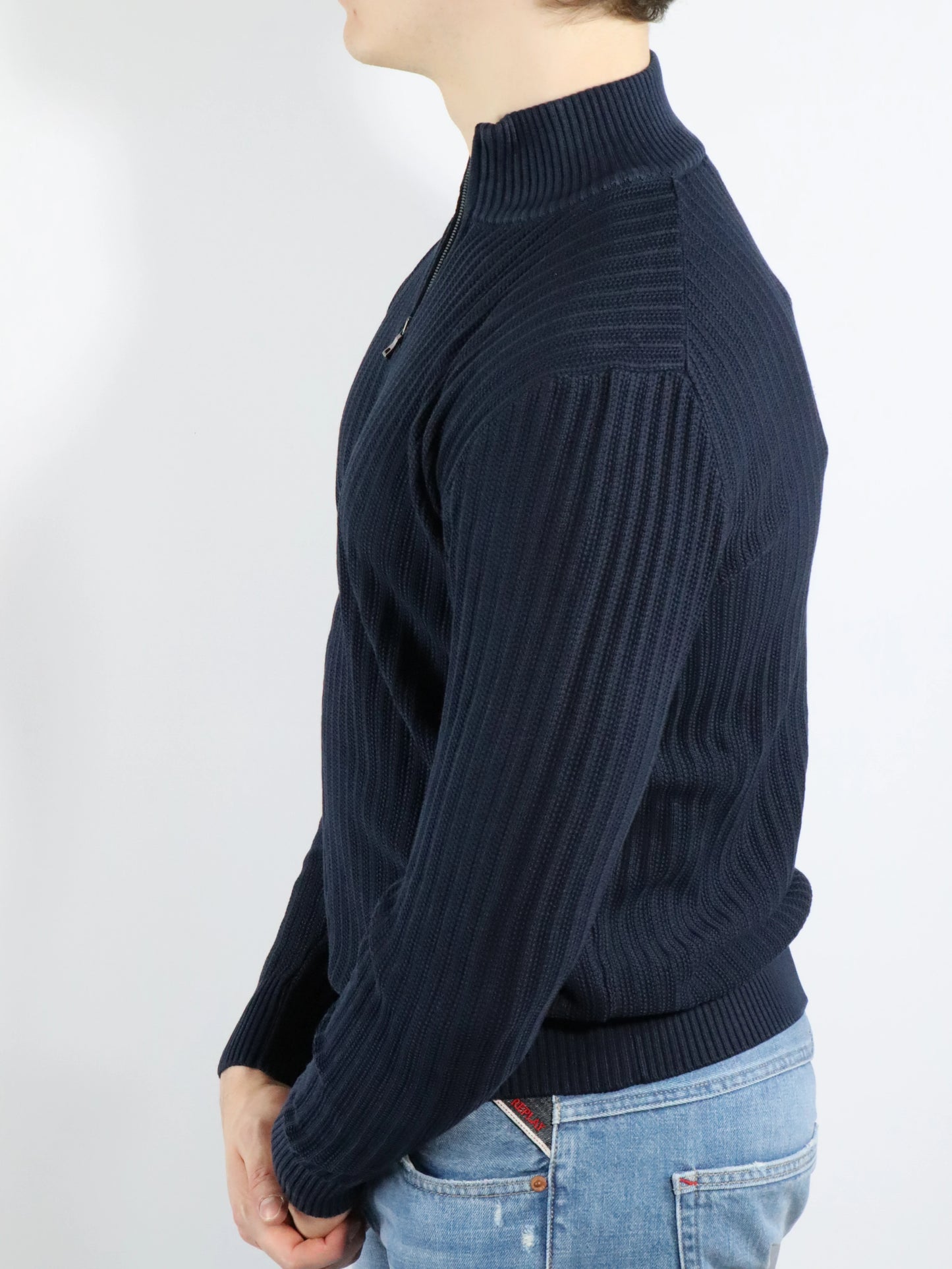 Cardigan in cotone a coste FERRANTE 25004