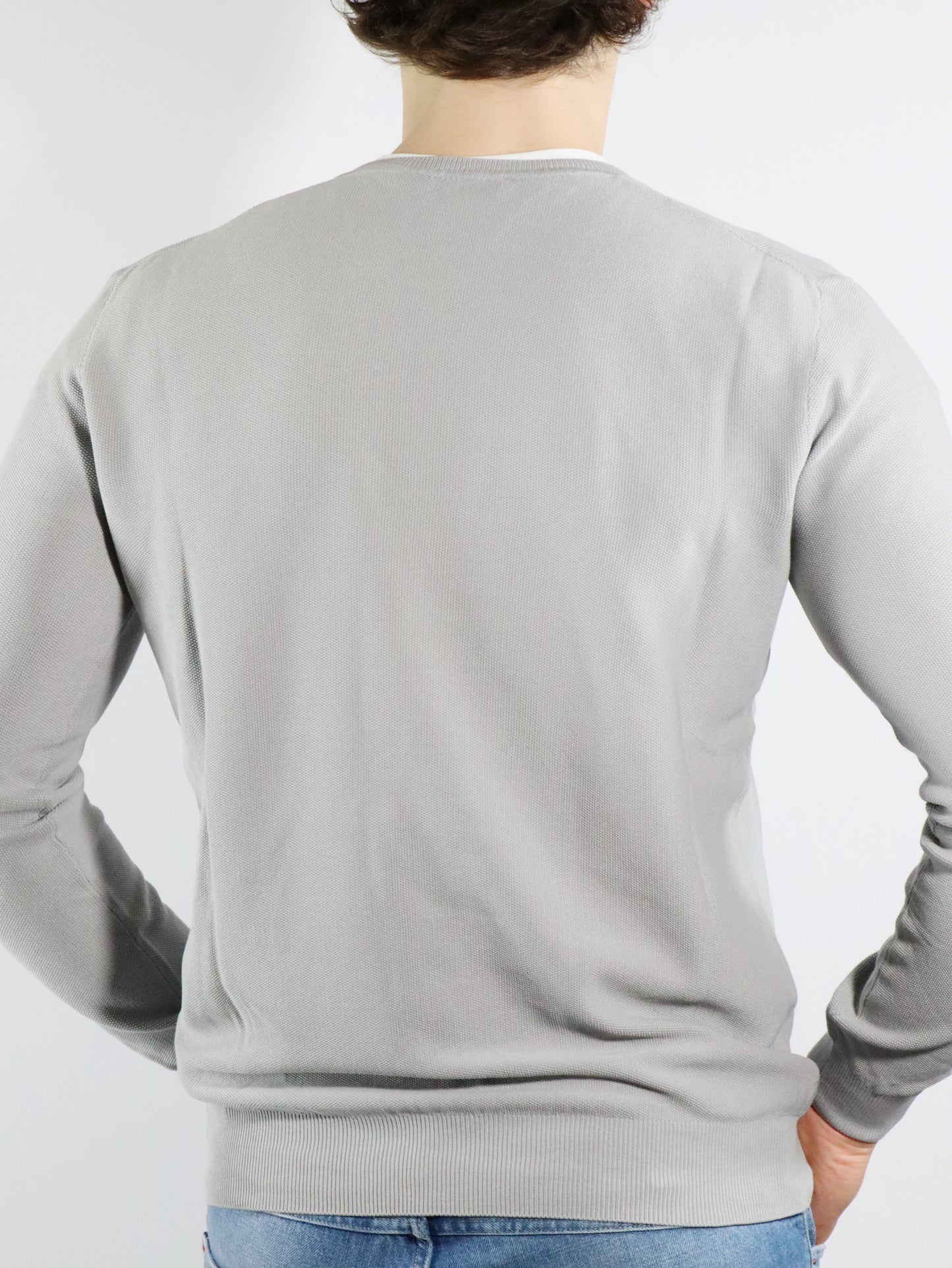 Girocollo in cotone grigio FERRANTE 23113