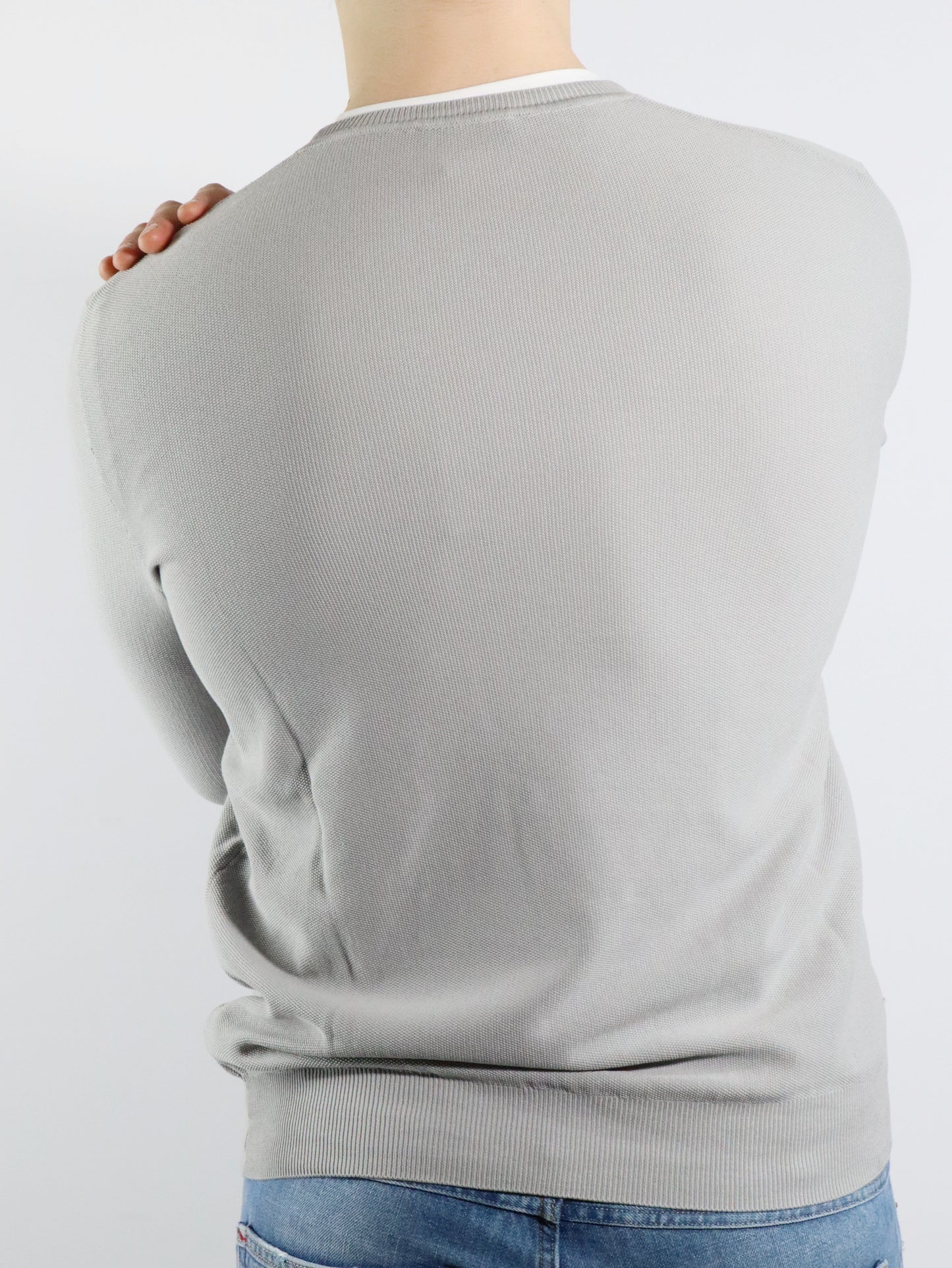 Girocollo in cotone grigio FERRANTE 23113