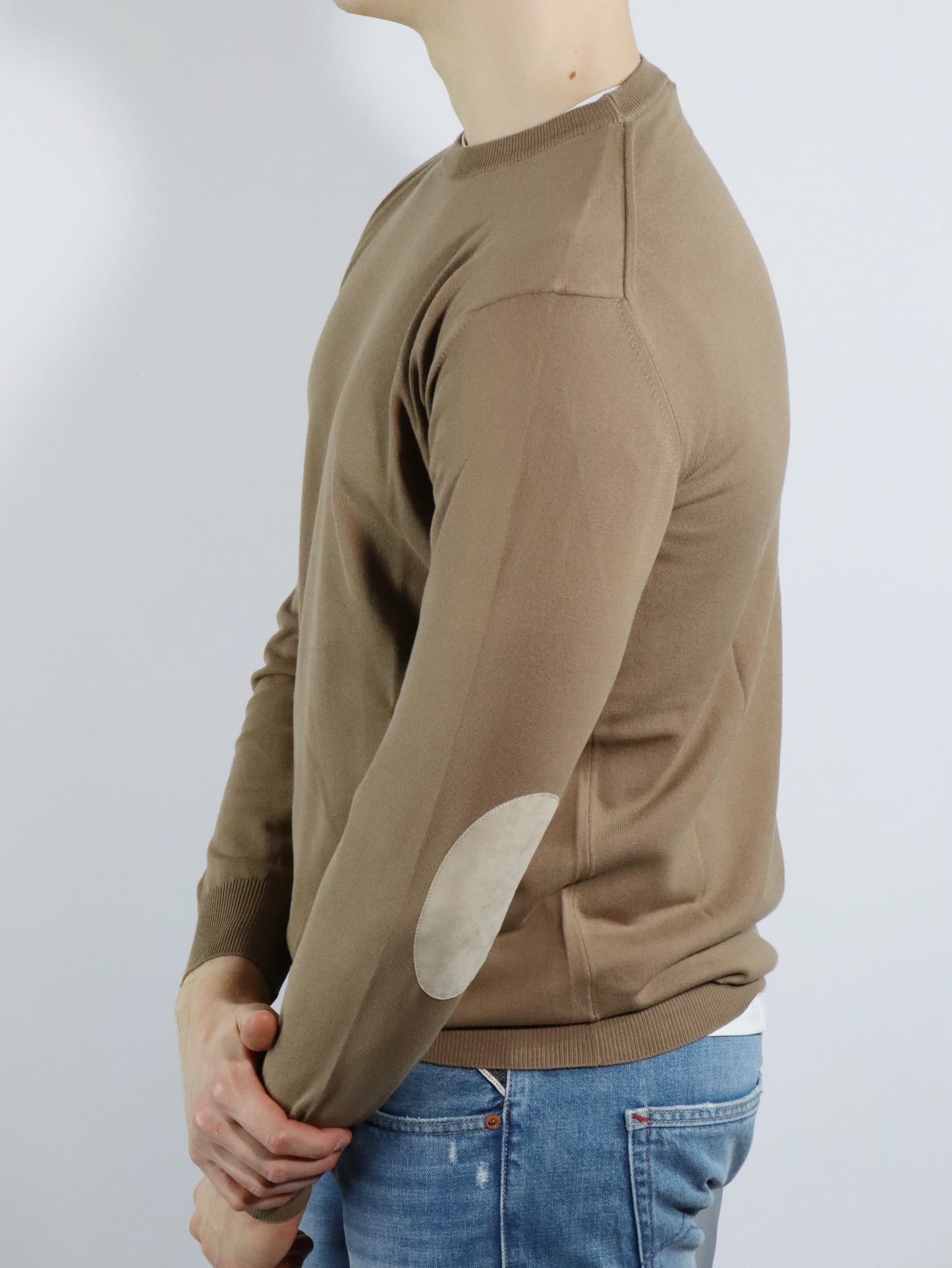 Girocollo in cotone con toppe KANGRA 101101