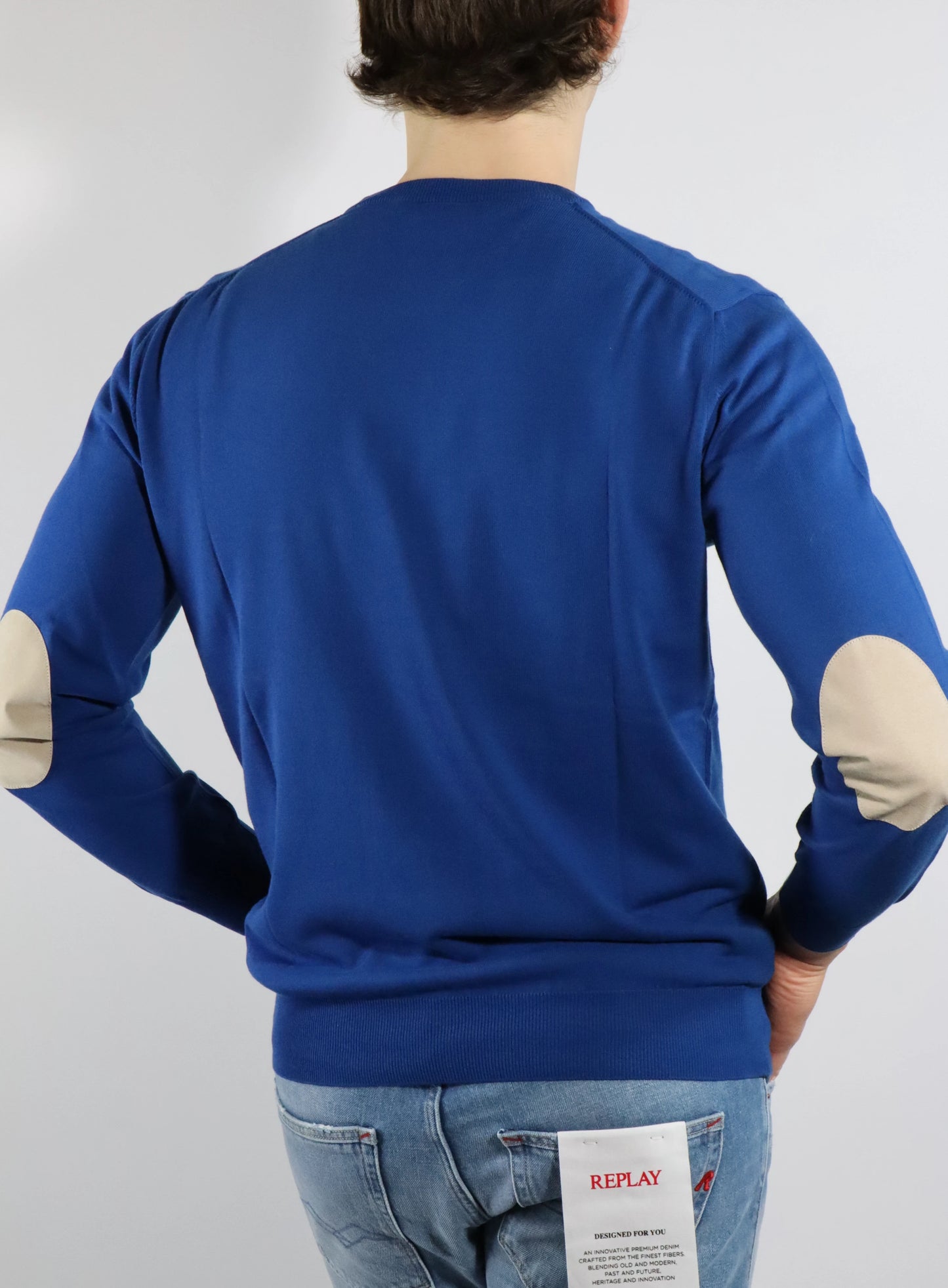 Girocollo in cotone con toppe KANGRA 101101
