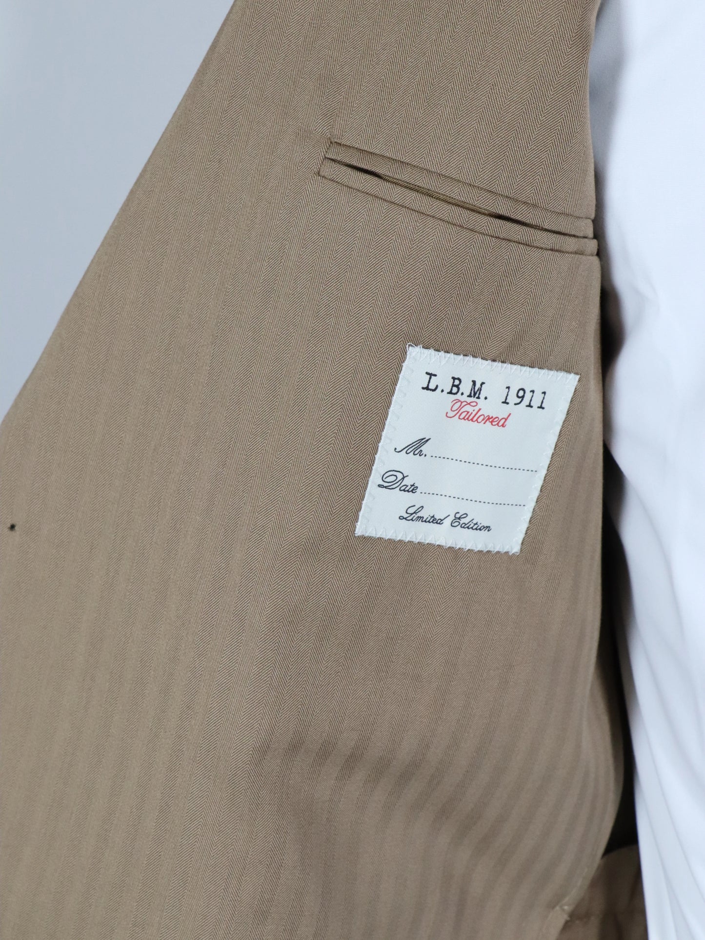 Abito James in lana e cotone beige LBM1911 53370