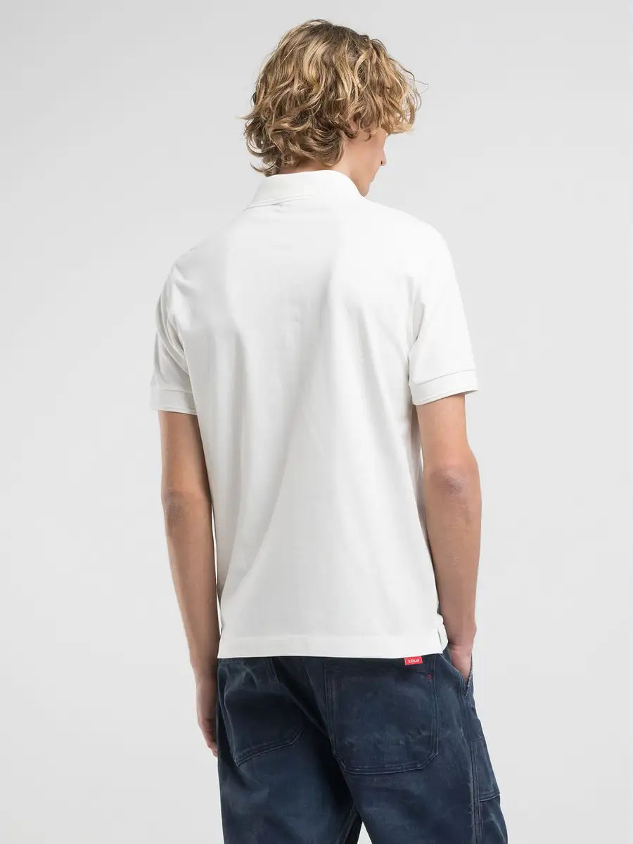 Polo con ricamo off white REPLAY 20623