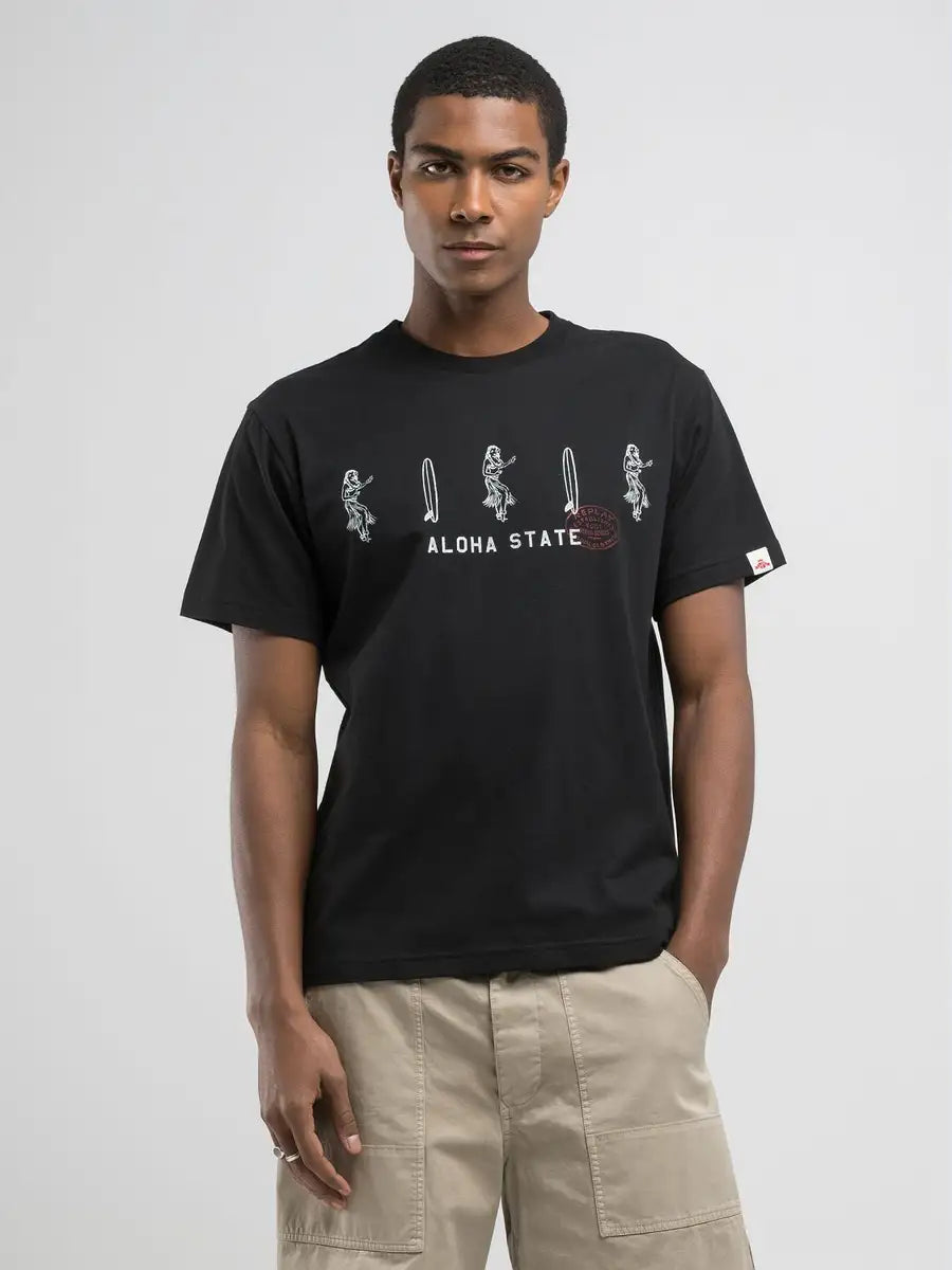 T shirt con stampa aloha state REPLAY 2660M3067