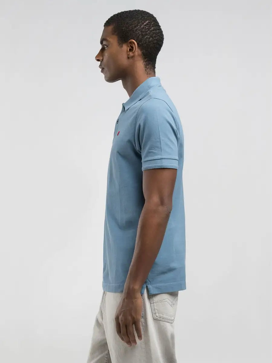 Polo in piquet azzurro REPLAY 22696