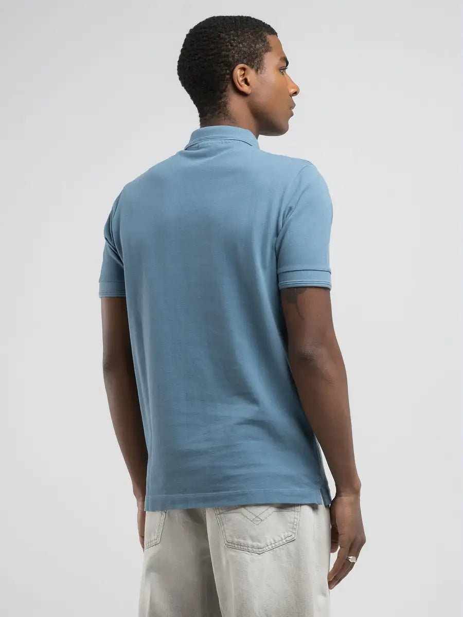 Polo in piquet azzurro REPLAY 22696