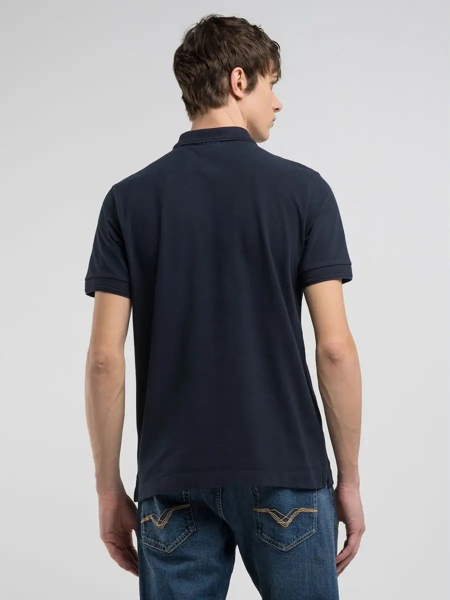 Polo in piquet blu REPLAY 20623