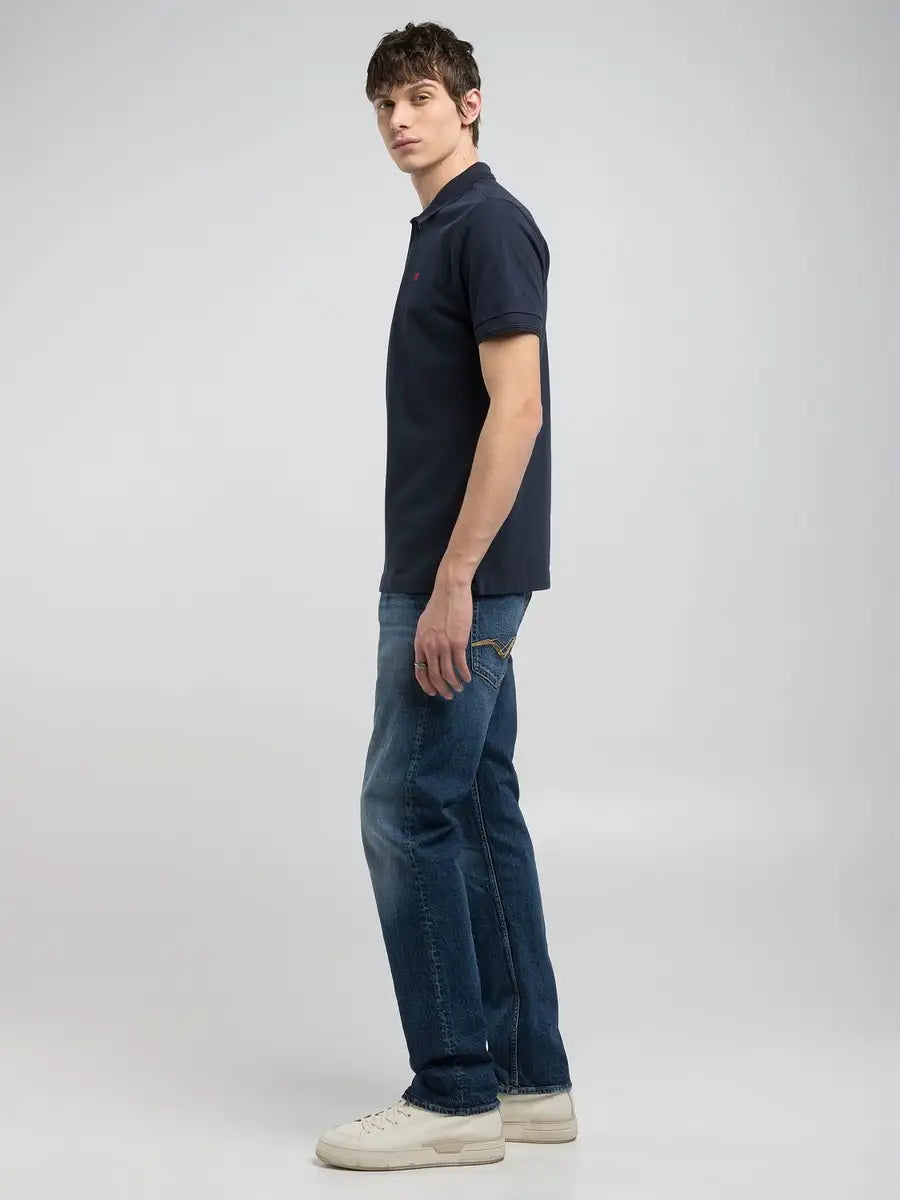 Polo in piquet blu REPLAY 20623