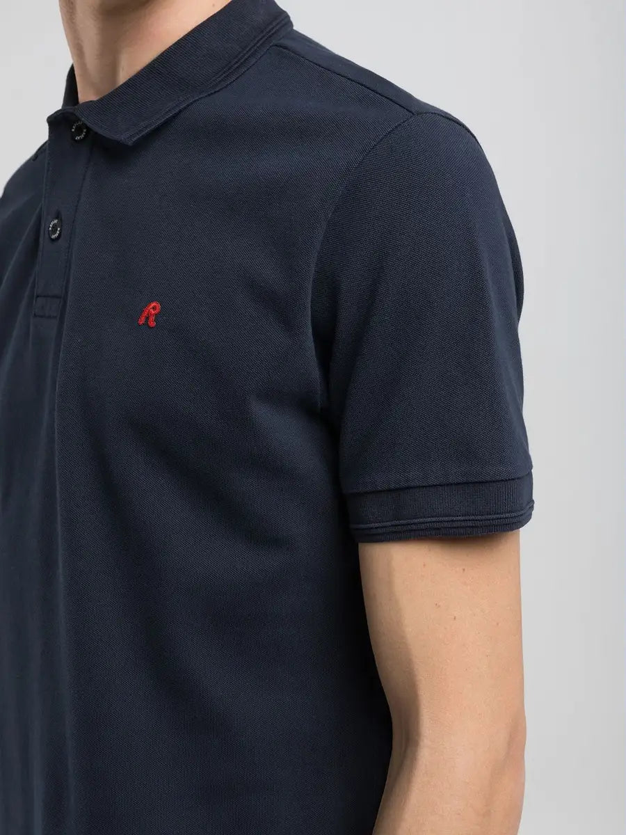 Polo in piquet blu REPLAY 20623