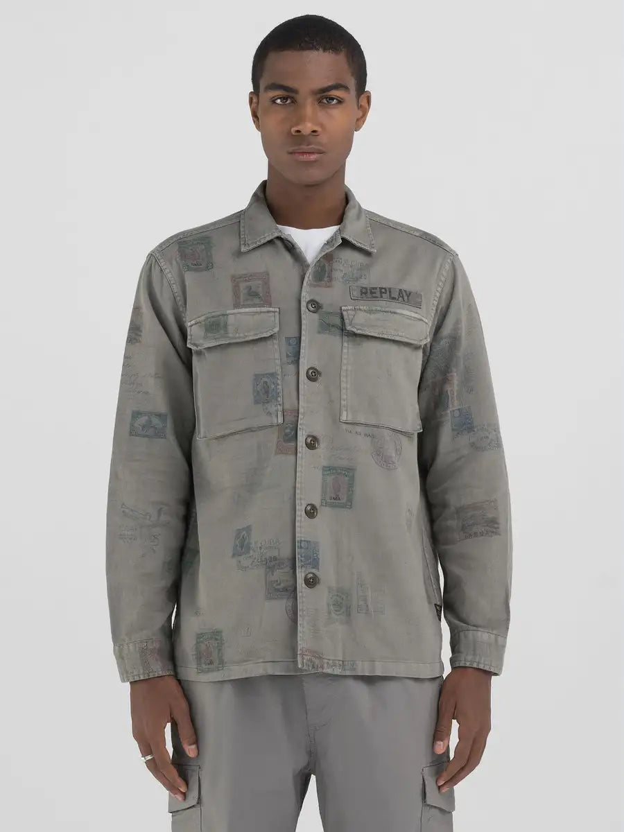 Overshirt con stampa REPLAY M8366A