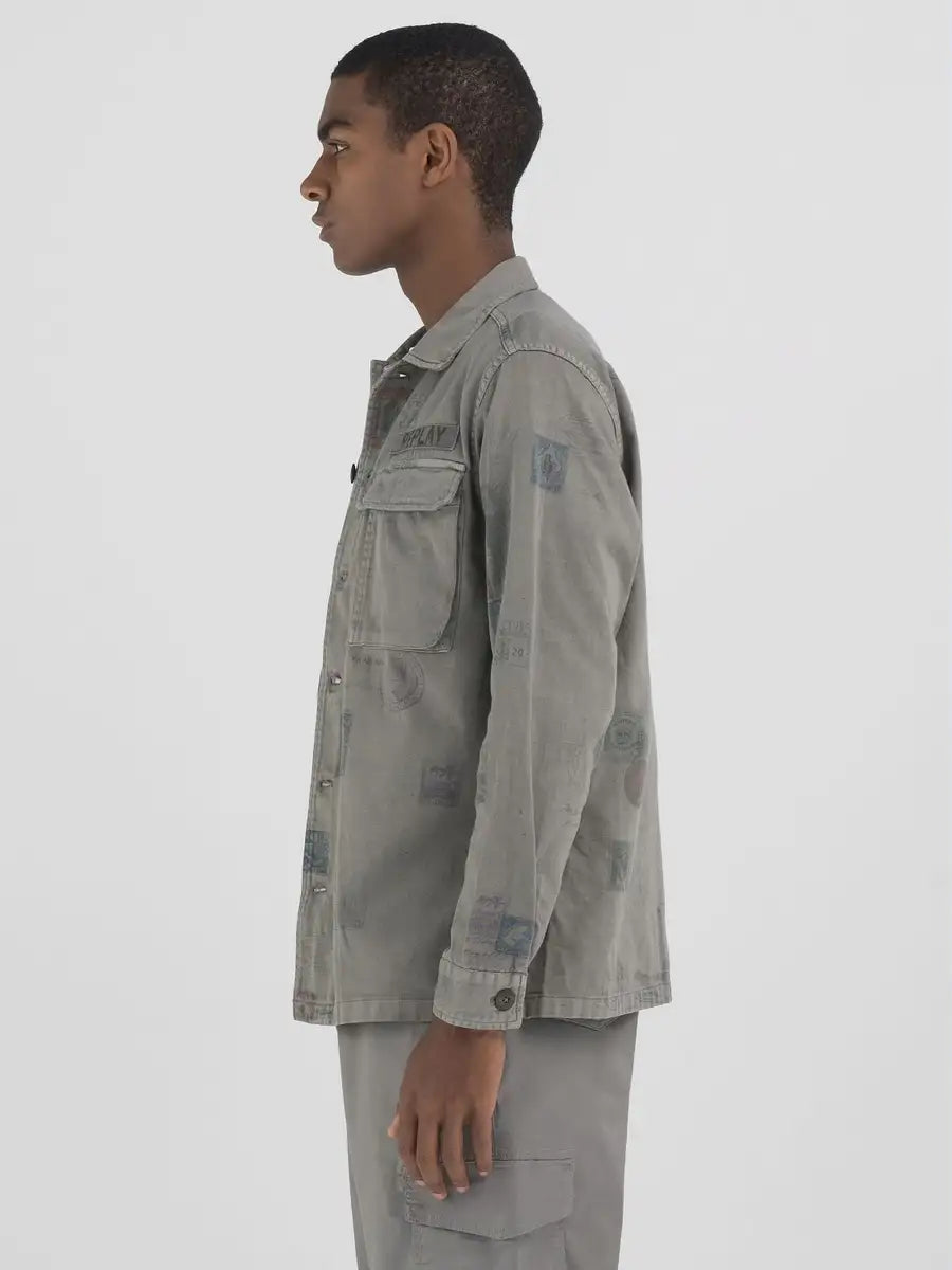 Overshirt con stampa REPLAY M8366A