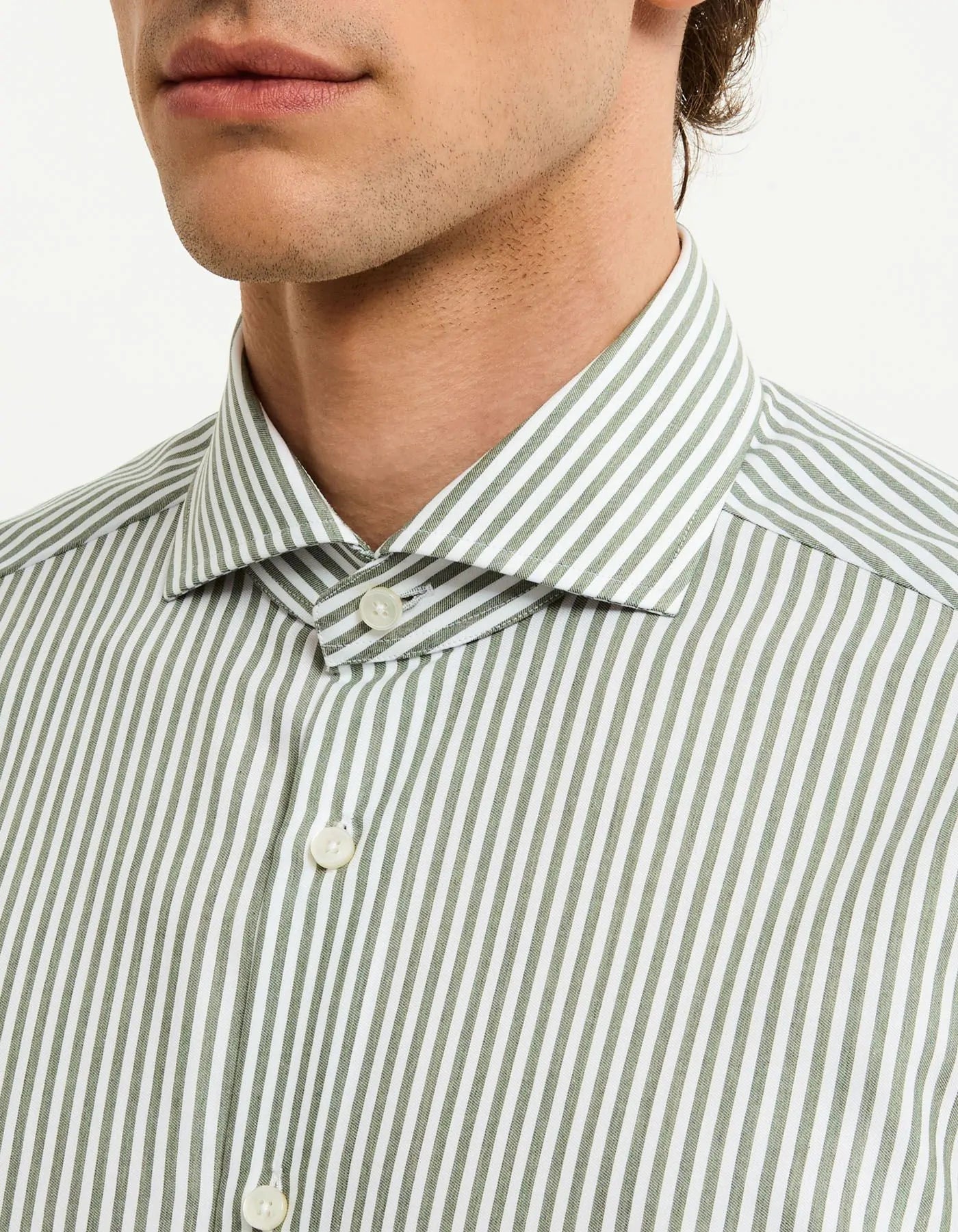 Camicia in twill rigata XACUS 91810