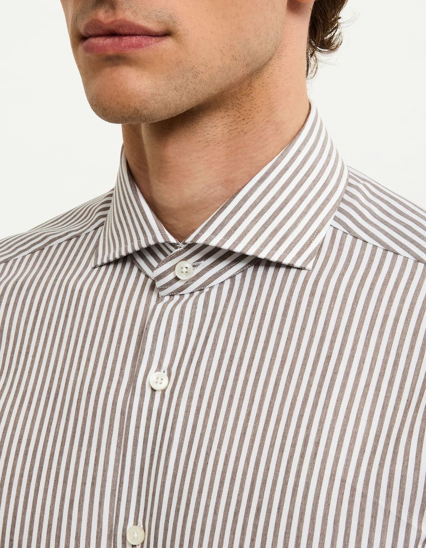 Camicia in twill rigata XACUS 91810