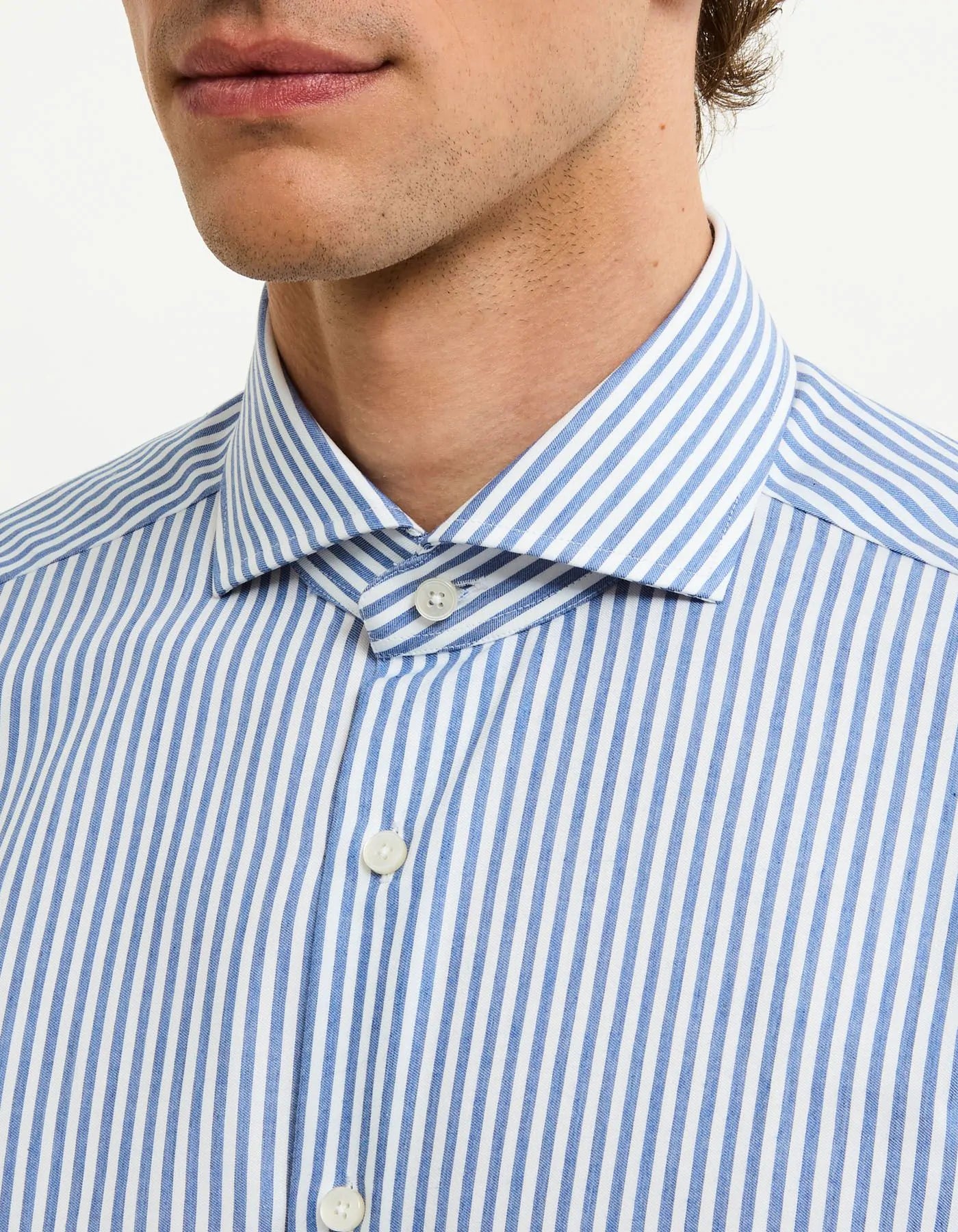 Camicia in twill rigata XACUS 91810