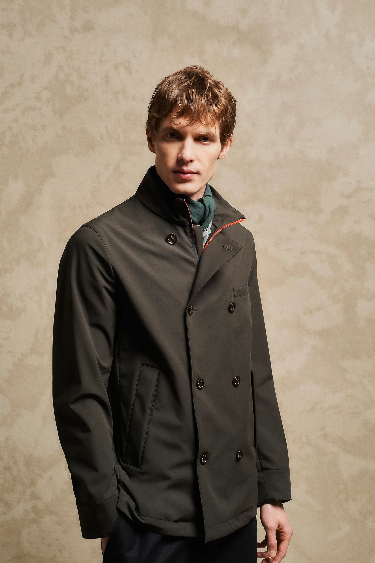 Peacoat in nylon bistretch MONTECORE 602