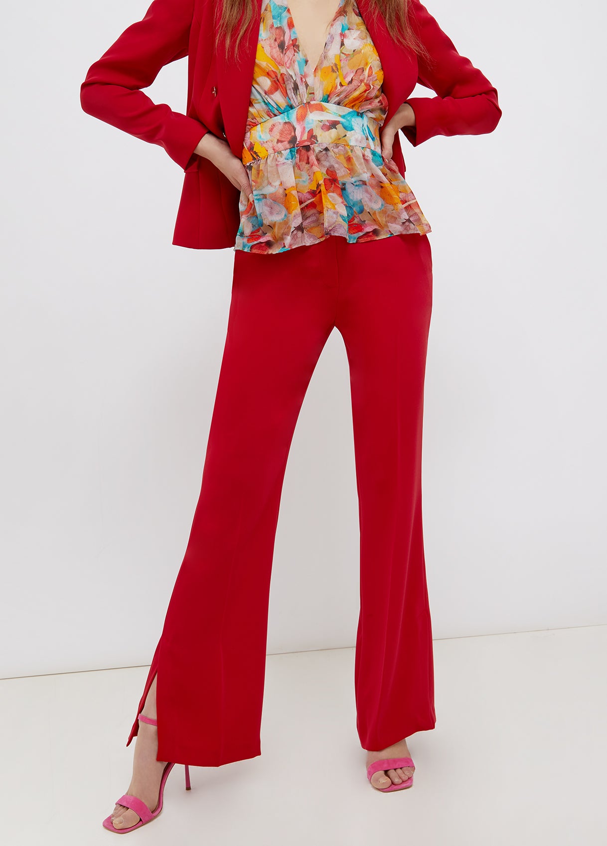 Pantalone dritto con spacchetti LIU JO CA2071