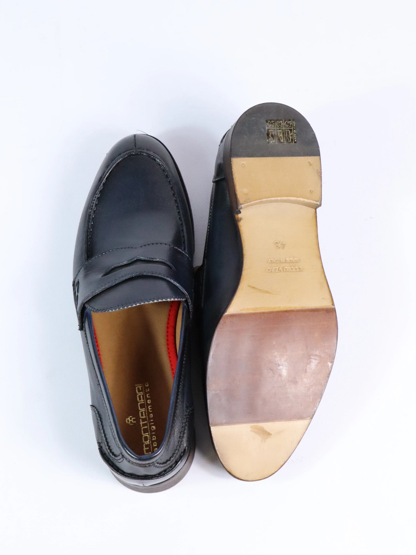 Mocassino blu MONTANARI 1074
