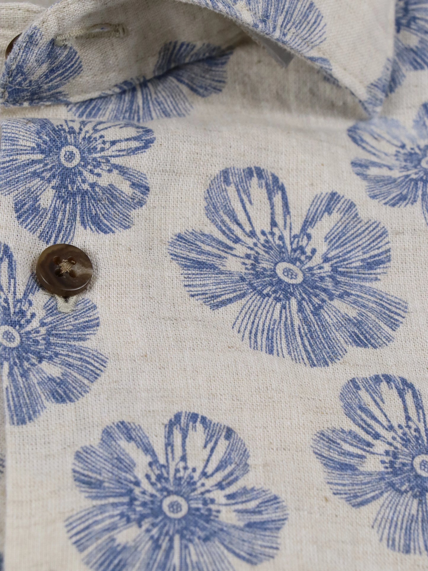 Camicia in lino a fantasia GHIRARDELLI T4339