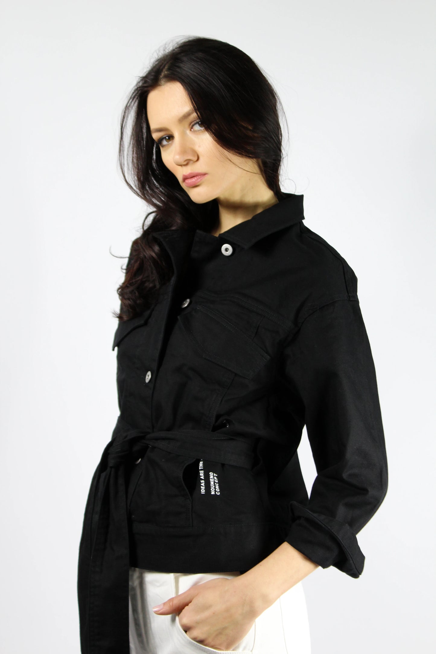 Giacca jeans nera NOUMENO J18