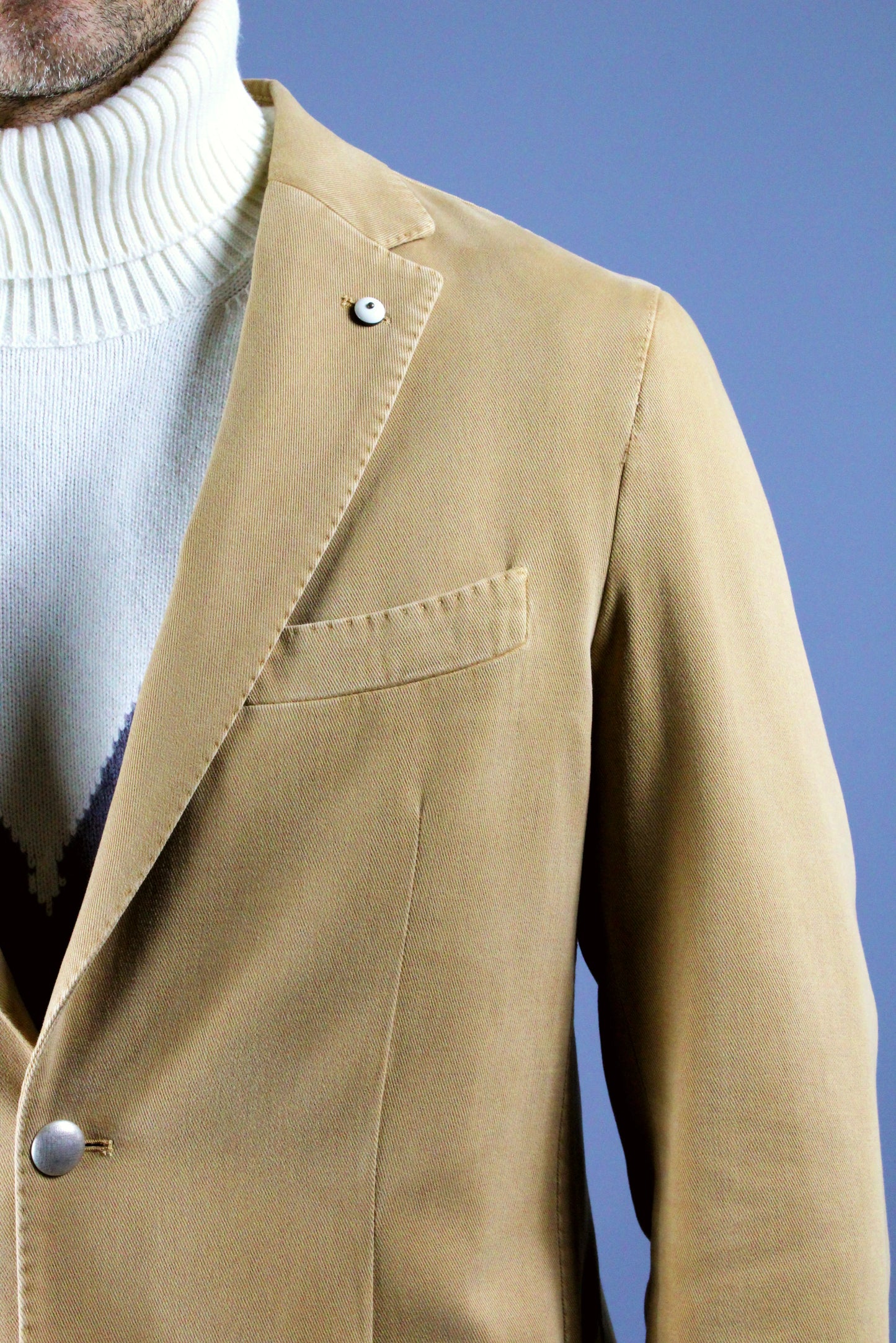 Giacca cammello in cotone e cashmere LBM1911 25518