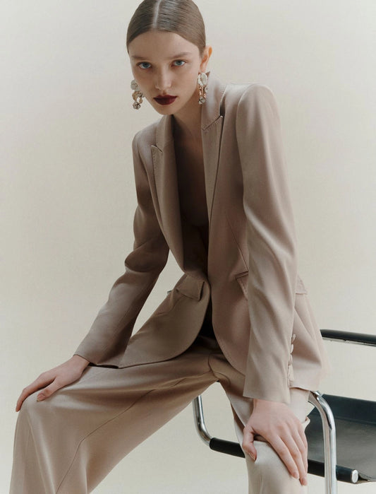 Giacca in satin naturale MARELLA COGNAC
