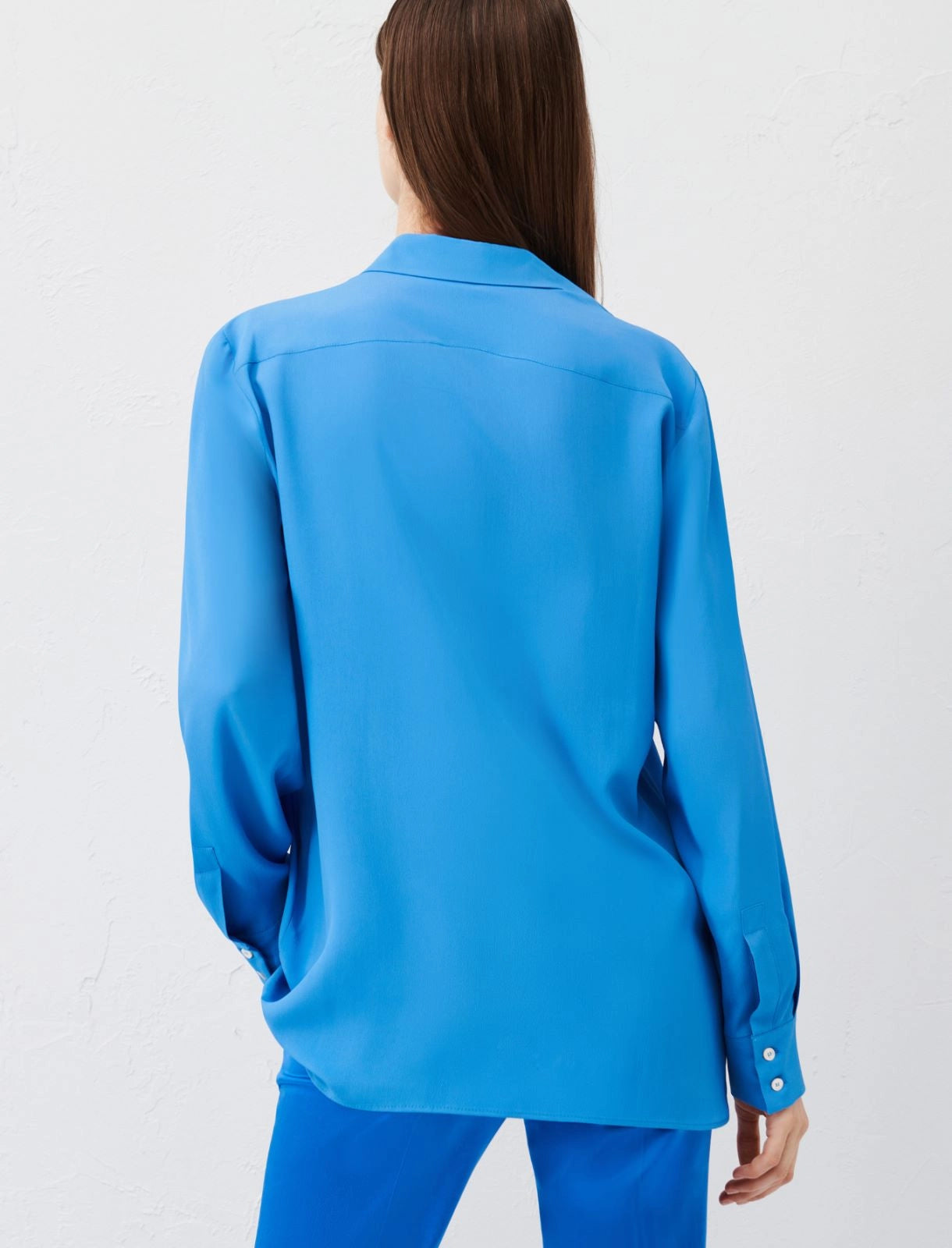 Camicia in crepe azzurro intenso MARELLA SAURO