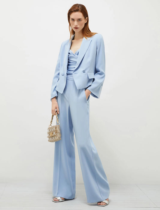Top arricciato  azzurro MARELLA LEDA