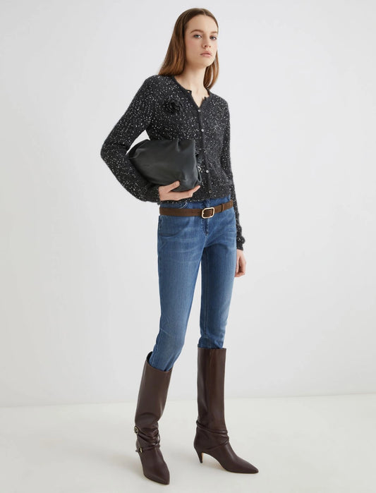 Cardigan in maglia con paillettes MARELLA SABA1