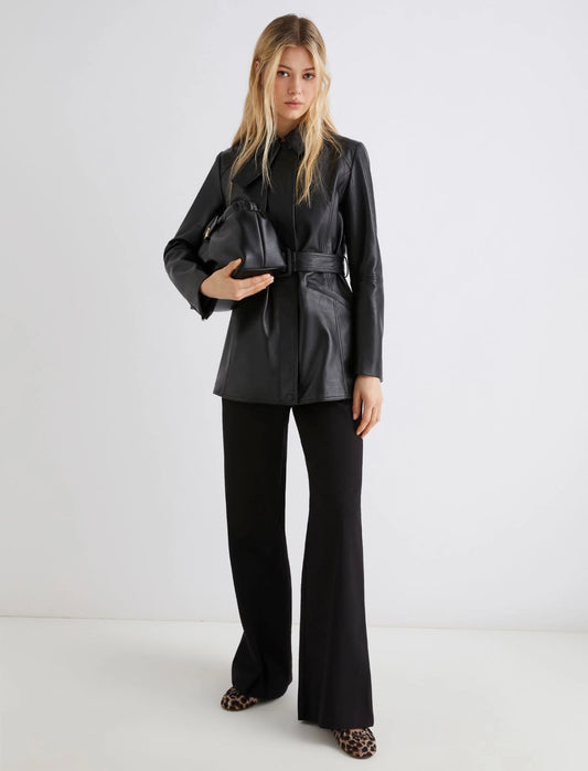 Giaccone in pelle nero MARELLA SEDILE