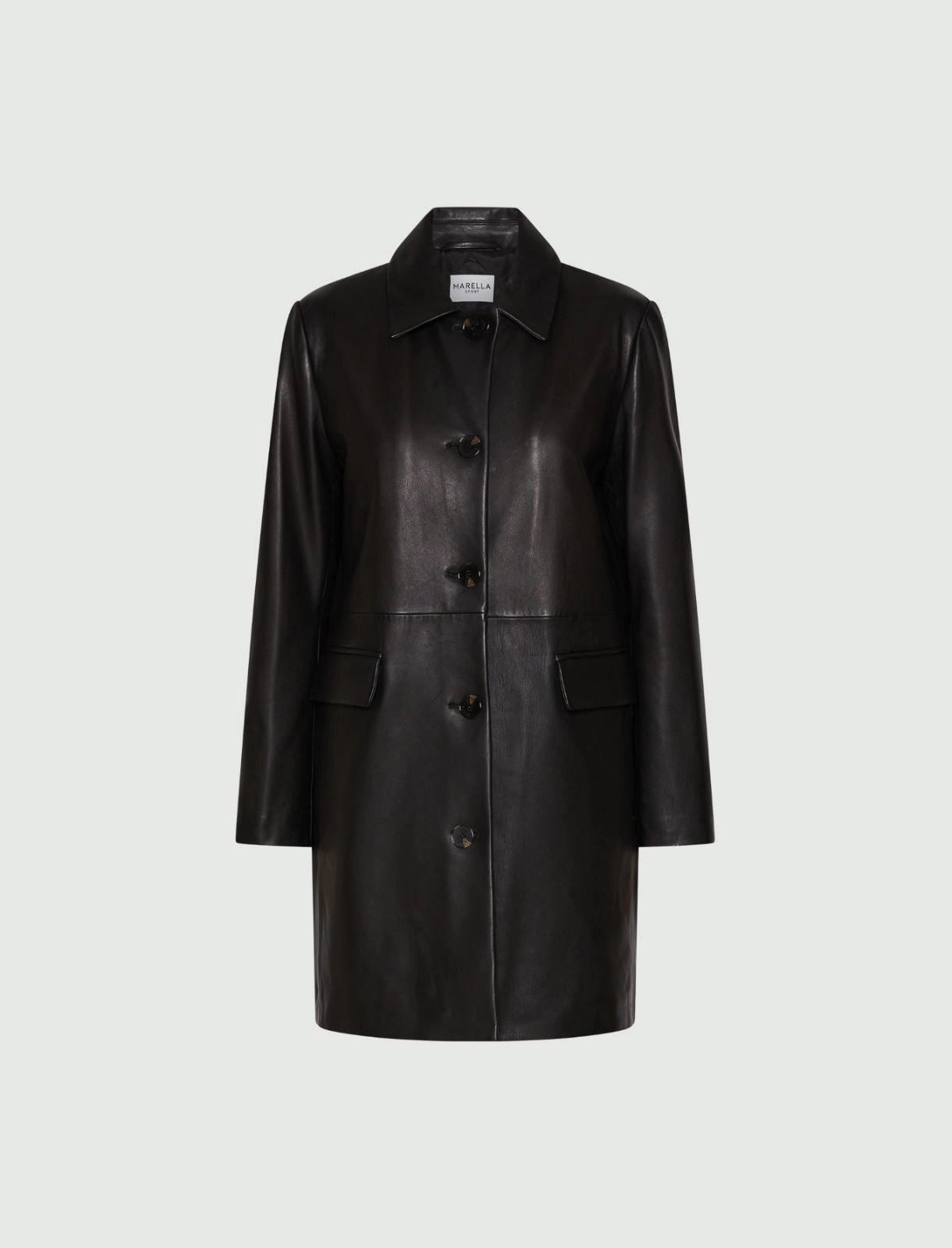 Cappotto in pelle nero MARELLA PALOMBO