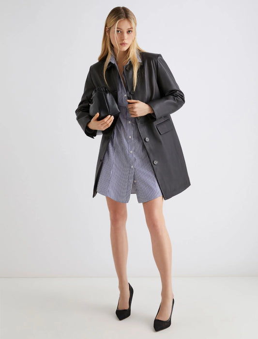 Cappotto in pelle nero MARELLA PALOMBO