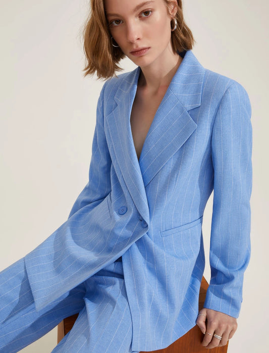 Tailleur a pantalone azzurro EMME AGRA