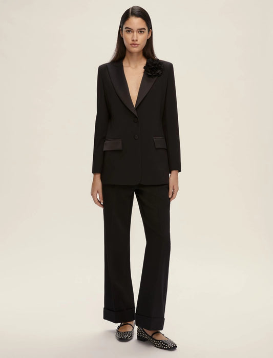 Blazer monopetto con scollo in raso EMME SONNI