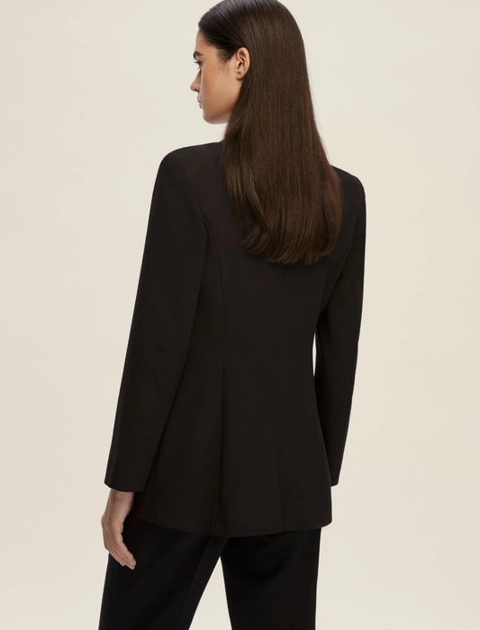 Blazer monopetto con scollo in raso EMME SONNI
