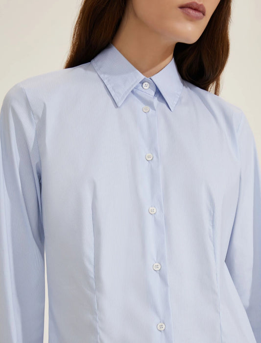 Camicia in popeline azzurra EMME RACER