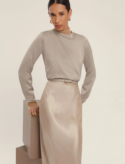 Blusa in raso strecht EMME MADERA