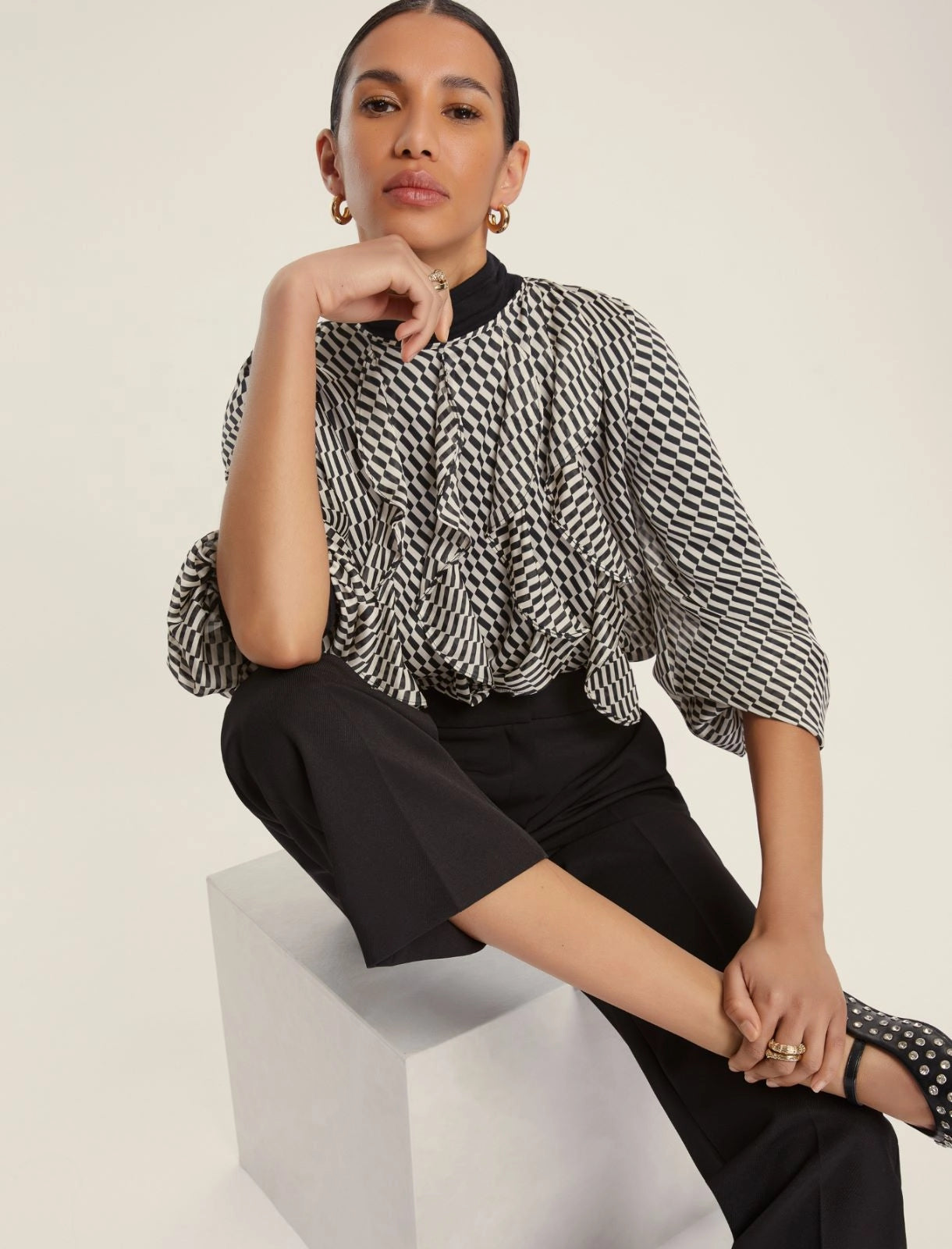 Camicia con rouge nero EMME SALUTE