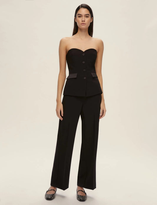 Pantalone strecht con dettaglio in raso EMME CARAVAN2