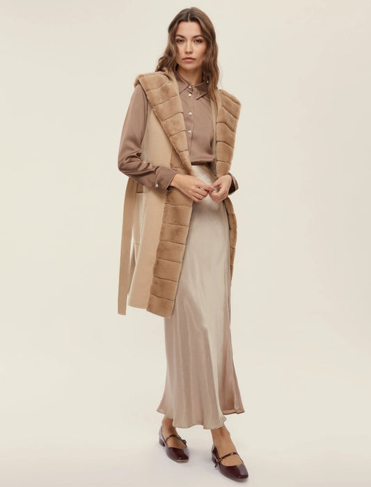 Gilet con cintura beige EMME FORMOSA